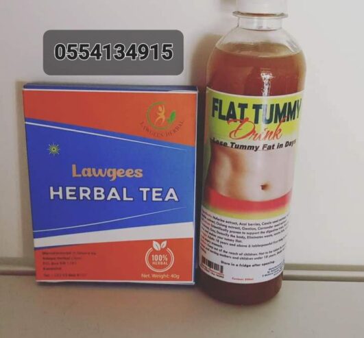 Lawgees Herbal Flat Tummy Set Tea and Mixture